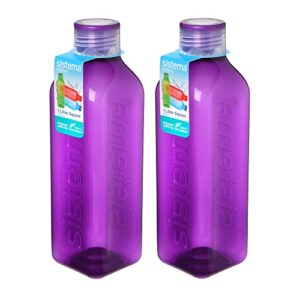 Online Kitchenware Sistema Square 1L Bottle Purple Set of 2