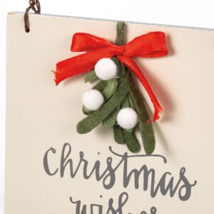 Ornament - Christmas Wishes Mistletoe Kisses