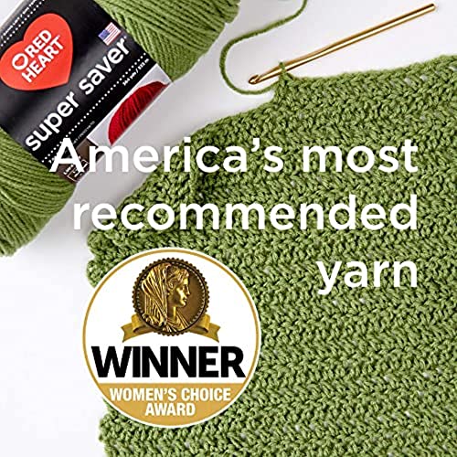 Red Heart Super Saver Lapis Yarn - 3 Pack of 5oz/142g - Acrylic - 4 Medium (Worsted) - 364 Yards - Knitting, Crocheting, Crafts & Amigurumi