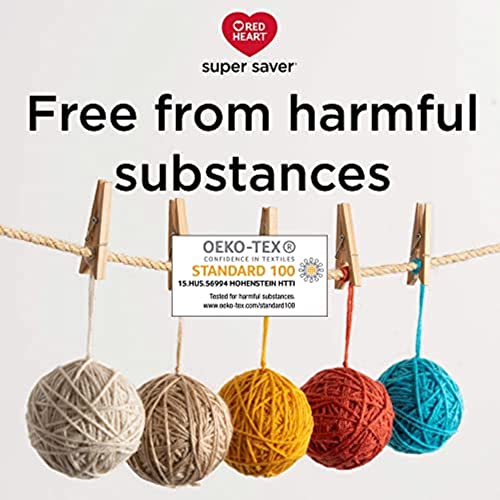 Red Heart Super Saver Lapis Yarn - 3 Pack of 5oz/142g - Acrylic - 4 Medium (Worsted) - 364 Yards - Knitting, Crocheting, Crafts & Amigurumi