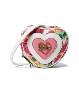 juicy couture a little piece of heart crossbody malibu rose white multi white/pink lemonade one size