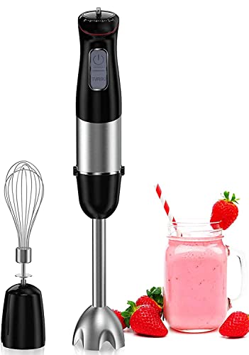 Aibesy Hand Blender Electric,Handheld Immersion Blender,Stick Blender with 6 Adjustable Speeds and Turbo Function,500W 2-in-1 Hand Blender with Whisk