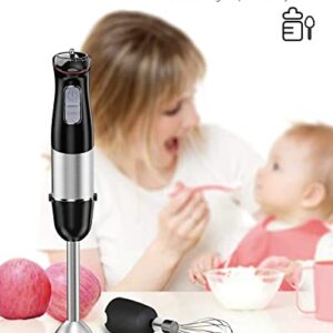 Aibesy Hand Blender Electric,Handheld Immersion Blender,Stick Blender with 6 Adjustable Speeds and Turbo Function,500W 2-in-1 Hand Blender with Whisk