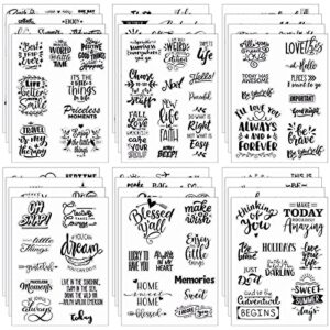 546 pcs 24 sheets vintage words stickers for journaling nice words sentences stickers inspirational scrapbook stickers waterproof aesthetic stickers for journaling water bottles laptop (vivid style)