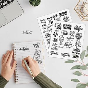 546 Pcs 24 Sheets Vintage Words Stickers for Journaling Nice Words Sentences Stickers Inspirational Scrapbook Stickers Waterproof Aesthetic Stickers for Journaling Water Bottles Laptop (Vivid Style)