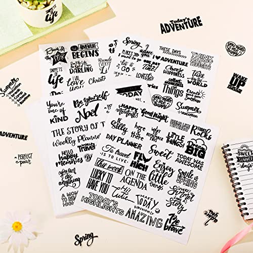 546 Pcs 24 Sheets Vintage Words Stickers for Journaling Nice Words Sentences Stickers Inspirational Scrapbook Stickers Waterproof Aesthetic Stickers for Journaling Water Bottles Laptop (Vivid Style)