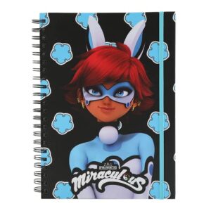 zag store - miraculous ladybug - super heroes notebook bunnyx a5