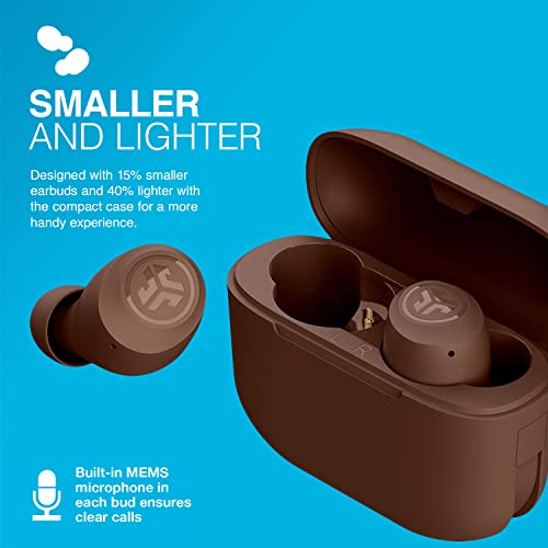 JLab Go Air Tones, True Wireless Earbuds Designed with Auto On and Connect, Touch Controls, 32+ Hours Bluetooth Playtime, EQ3 Sound, and Dual Connect, Natural Earthtone Color (4625 W)
