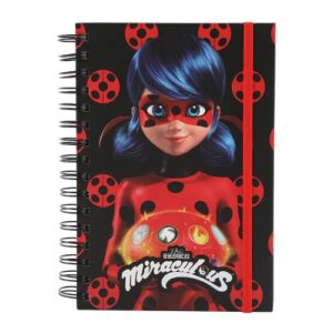 zag store - miraculous ladybug - super heroes notebook ladybug a5