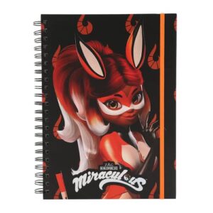 zag store - miraculous ladybug - super heroes notebook rena rouge a4