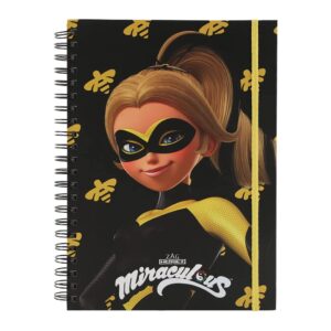 zag store - miraculous ladybug - super heroes notebook queen bee a5