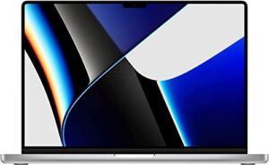 late 2021 apple macbook pro with apple m1 pro chip (16 inch, 16gb ram, 512gb ssd) silver (renewed)