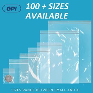 GPI - 500 Pack, 2 Mil, Clear Plastic Reclosable Small Combo Zip Bags, 5 Assorted Sizes, 1" x 1", 1.25" x 1.25", 1.5" x 1.5", 1.5" x 2", 2" x 2", Resealable Zip Top Lock For Jewelry, Bead, Seed, Pills.