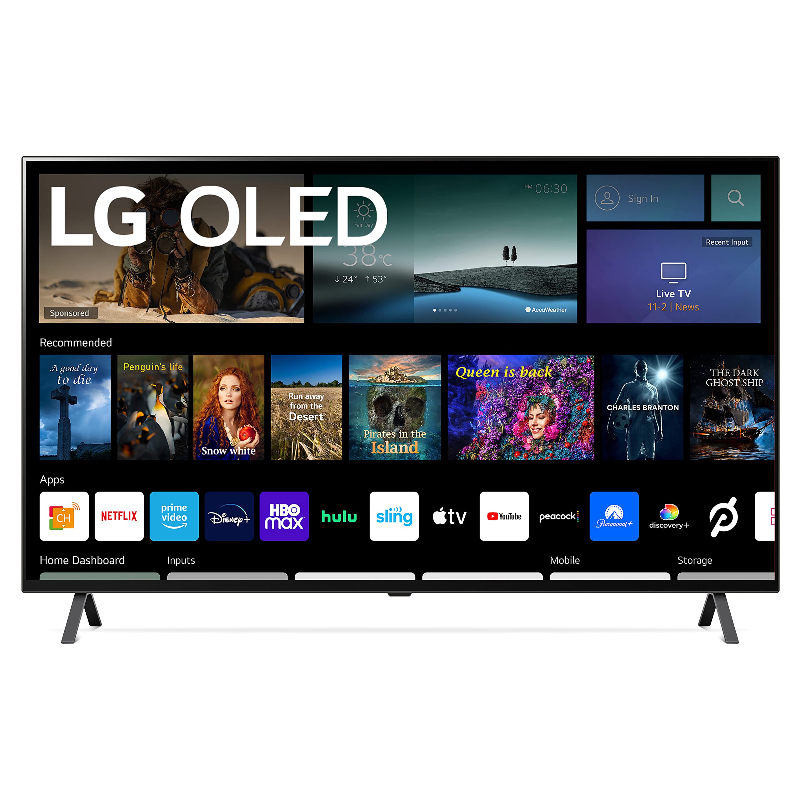 LG A2 Series 65-Inch Class OLED Smart TV OLED65A2PUA, 2022 - AI-Powered 4K , Alexa Built-in, 9.3"D x 57"W x 35.3"H