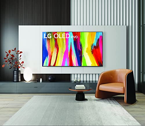 LG C2 Series 55-Inch Class OLED evo Smart TV OLED55C2PUA, 2022 - AI-Powered 4K TV, Alexa Built-in, Dark Silver