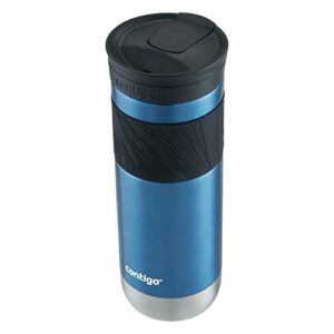 Contigo Byron Vacuum-Insulated Stainless Steel Travel Mug with Leak-Proof Lid, Reusable Coffee Cup or Water Bottle, BPA-Free, Keeps Drinks Hot or Cold for Hours, 20oz, Blue Corn