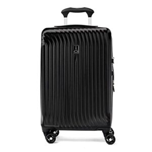 travelpro maxlite air hardside expandable luggage, 8 spinner wheels, lightweight hard shell polycarbonate, black, carry-on 21-inch