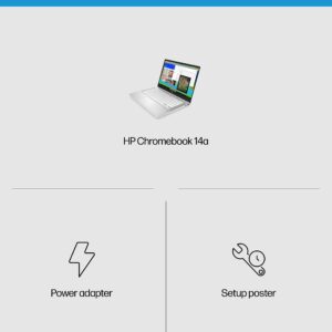 HP Chromebook 14" Laptop, Intel Celeron N4120 Processor, Intel UHD 600 Graphics, 4 GB RAM, 64 GB SSD, Chrome OS (14a-na0240nr, Ceramic White)