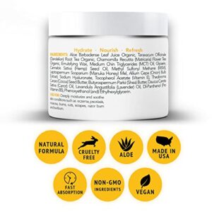 Manuka Honey Eczema Cream (2oz) Moisturizing Lotion Treatment Relief - Itchy, Dry Skin Healing Ointment - Skin-Soothing Moisturizer For Kids, Adults, Baby Body Mousse Honey Creme Eczema, Psoriasis