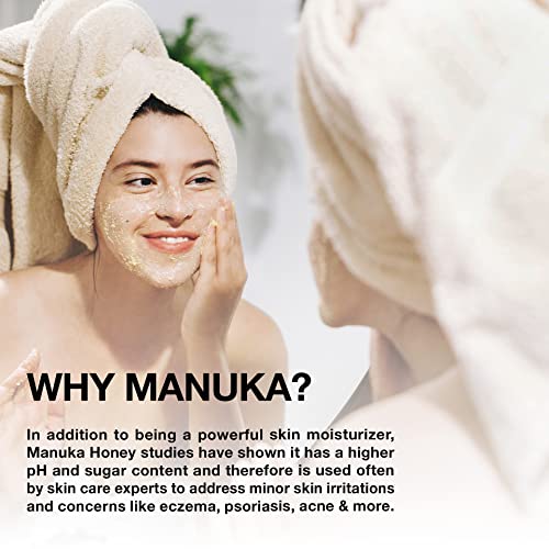 Manuka Honey Eczema Cream (2oz) Moisturizing Lotion Treatment Relief - Itchy, Dry Skin Healing Ointment - Skin-Soothing Moisturizer For Kids, Adults, Baby Body Mousse Honey Creme Eczema, Psoriasis