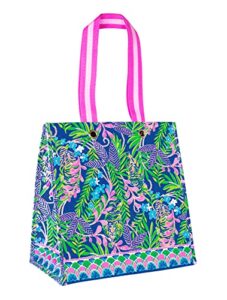 lilly pulitzer market shopper bag, reusable grocery tote, shoulder bag for produce or travel, how you like me prowl