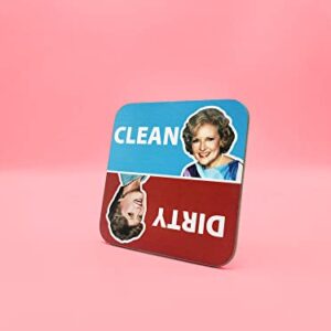 Blanche Rose Dirty Clean Dishwasher Magnet