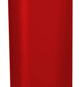 CURVER Metal Effect Kitchen One Touch Deco Bin, Red, 50 Litre
