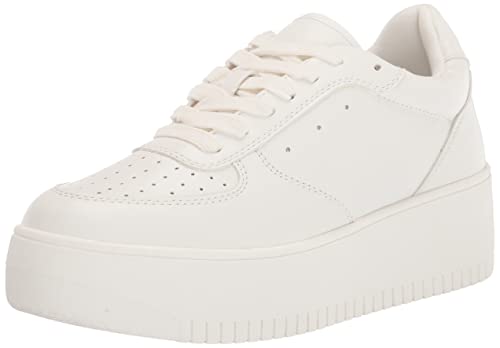 Steve Madden Women's Rocket Sneaker, White, 8.5