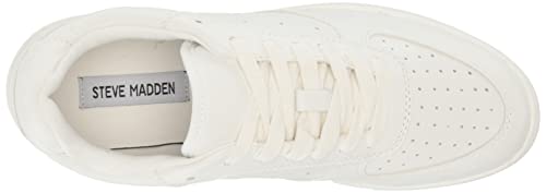 Steve Madden Women's Rocket Sneaker, White, 8.5