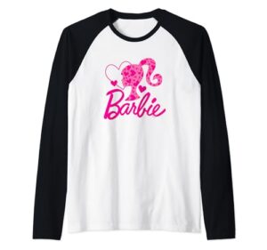 barbie - heart logo raglan baseball tee