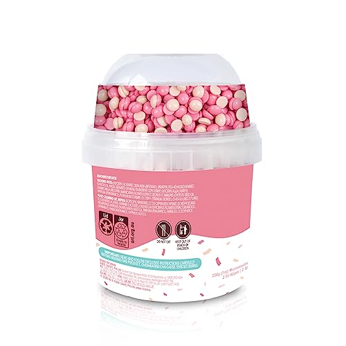 Nad's Hair Removal Waxing Dots - Strawberries & Cream Hard Wax Beads - Wax Kit Hair Removal For Women - Microwaveable No-Strip Formula