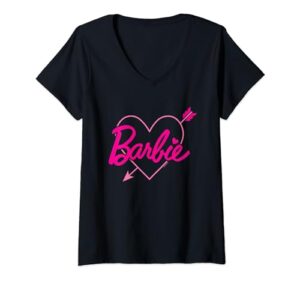 barbie - cupid heart logo v-neck t-shirt