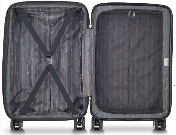 DELSEY Paris Jessica Hardside Expandable Luggage with Spinner Wheels (Black, 3-Piece Set (21/25/29))