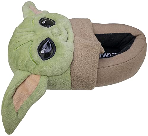 STAR WARS The Mandalorian, Grogu Baby Yoda Boys Slipper Full Body, Kids Size 13/1