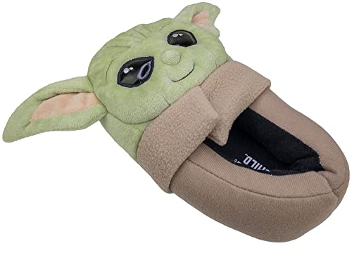 STAR WARS The Mandalorian, Grogu Baby Yoda Boys Slipper Full Body, Kids Size 13/1