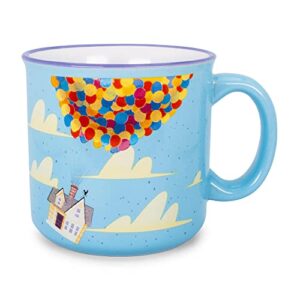 silver buffalo disney pixar up adventure is out there 20-ounce ceramic camper mug | bpa-free travel coffee cup for espresso, caffeine, cocoa | home & kitchen essentials, and collectibles