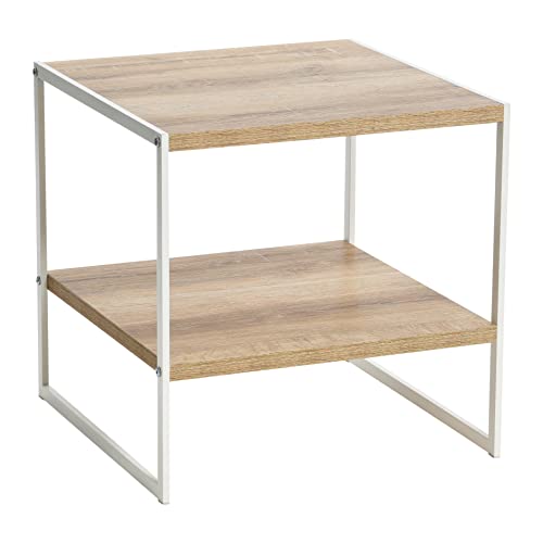 Household Essentials Coastal Oak Square Side Table End