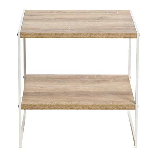 Household Essentials Coastal Oak Square Side Table End