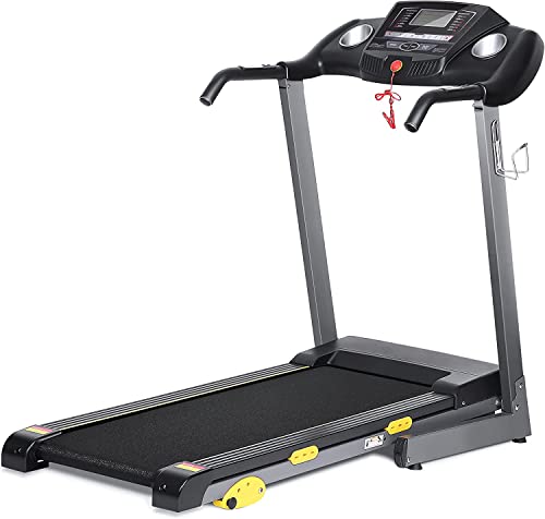 Treadmill with Incline for Home Use 17'' Wide Folding Treadmill Electric Treadmill Workout Running Machine with 3-Level Manual Incline Adjustment & 15 Pre-Set Training Programs Large LCD Display