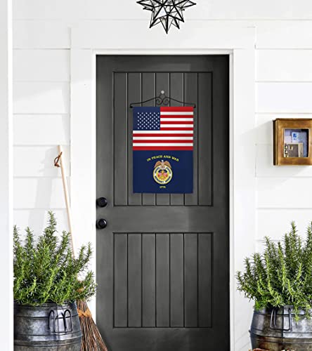 US Merchant Marine Garden Flag - Set Wall Hanger Armed Forces Corps USMC Semper Fi United State American Military Veteran Retire Official - House Banner Small Yard Gift Double-Sided 13 X 18.5