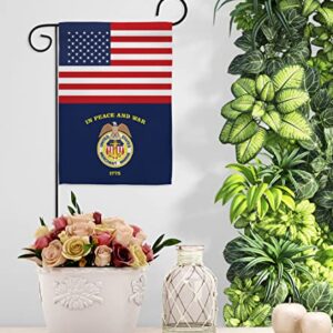 US Merchant Marine Garden Flag - Set Wall Hanger Armed Forces Corps USMC Semper Fi United State American Military Veteran Retire Official - House Banner Small Yard Gift Double-Sided 13 X 18.5