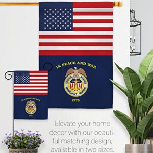 US Merchant Marine Garden Flag - Set Wall Hanger Armed Forces Corps USMC Semper Fi United State American Military Veteran Retire Official - House Banner Small Yard Gift Double-Sided 13 X 18.5