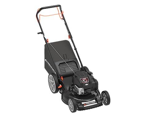 Yard Force Gas Lawn Mower 22-inch, YF22-3N1SP with Briggs & Stratton 150cc Engine, Vertical Storage, Self-propelled, Single Lever Cutting Height Adjustment, 12-inch Rear Wheels