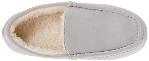 Amazon Essentials Men's Moccasin Slipper, Grey, 12