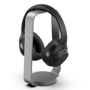 HumanCentric Headphone Stand Headset Holder in Space Gray, Weighted Aluminum Headphone Holder, Desk Headphone Hanger Displays and Holds Headsets, Works with Most Headphone Brands and Sizes