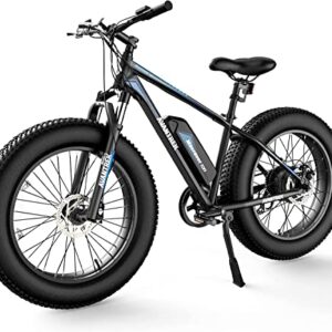 AVANTREK Electric Bike 26"x4" for Adults, 1.5X Faster Charge, 500W Brushless Motor 36V/13Ah Removable Battery, Front Suspension Fat Tire, 20 MPH Snow Beach Mountain EBike Shimano 7 Speed Macrover 100