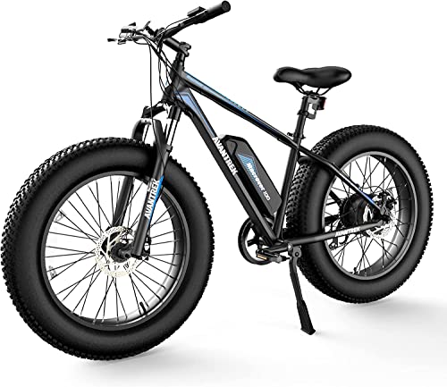 AVANTREK Electric Bike 26"x4" for Adults, 1.5X Faster Charge, 500W Brushless Motor 36V/13Ah Removable Battery, Front Suspension Fat Tire, 20 MPH Snow Beach Mountain EBike Shimano 7 Speed Macrover 100