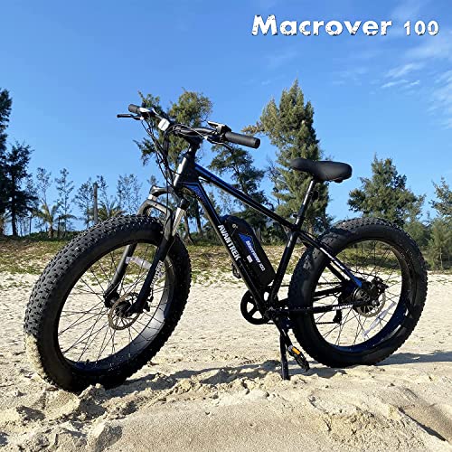 AVANTREK Electric Bike 26"x4" for Adults, 1.5X Faster Charge, 500W Brushless Motor 36V/13Ah Removable Battery, Front Suspension Fat Tire, 20 MPH Snow Beach Mountain EBike Shimano 7 Speed Macrover 100