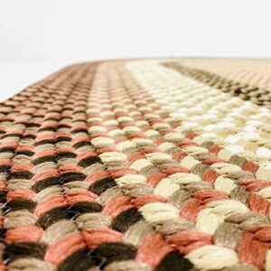 colonial mills marin braided rug, 4x6, rust