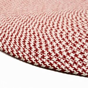 colonial mills milton houndstooth tweed braided rug, 4x6, red